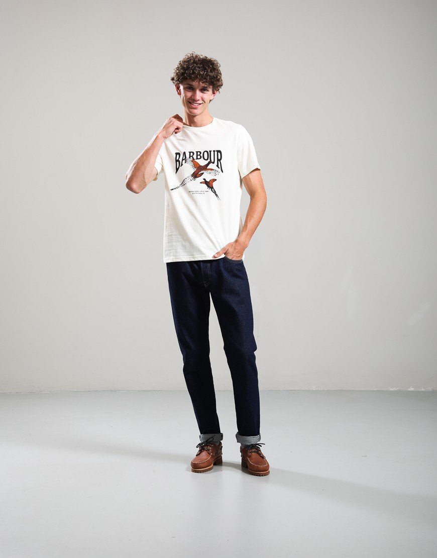 Barbour Pheasant Graphic Tailored T-Shirt Whisper White