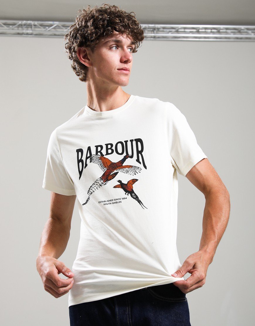 Barbour Pheasant Graphic Tailored T-Shirt Whisper White