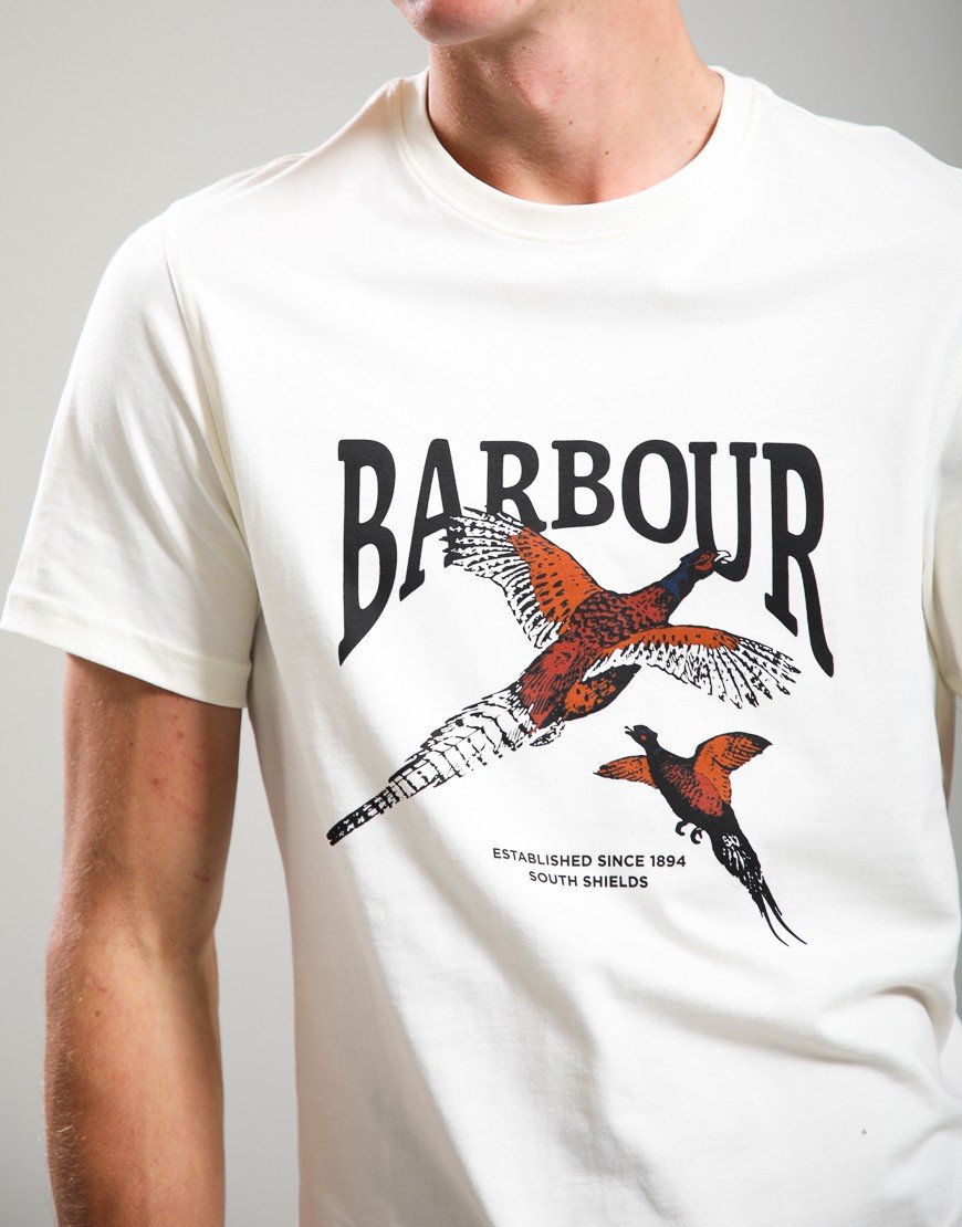 Barbour Pheasant Graphic Tailored T-Shirt Whisper White
