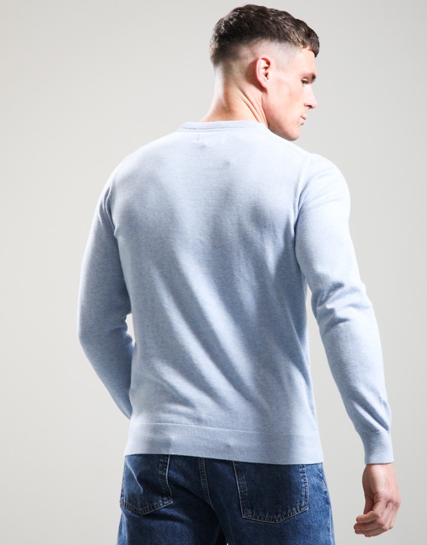 Barbour Pima Cotton Crew Neck Knit Blue Haze