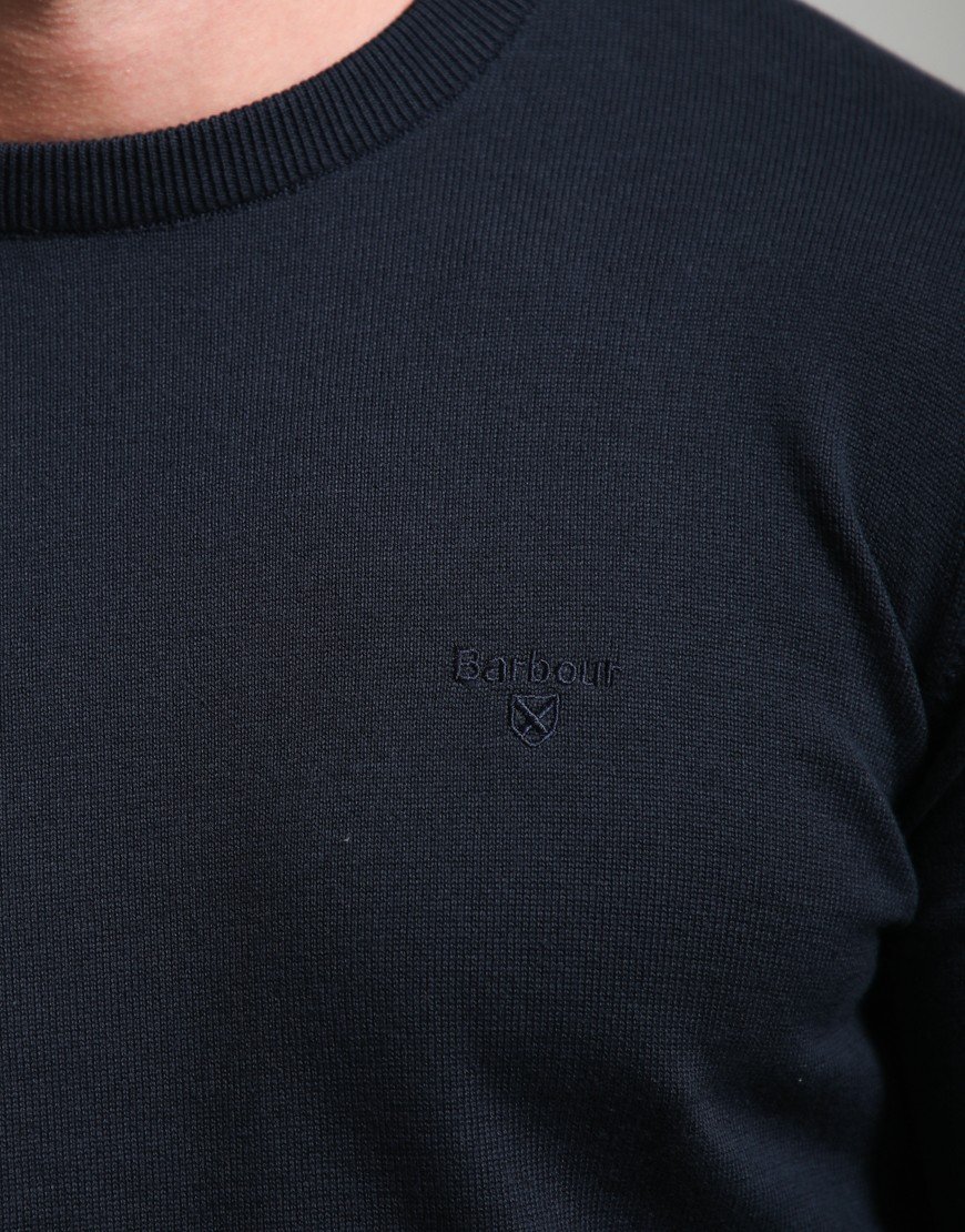Barbour Pima Cotton Crew Neck Knit Navy