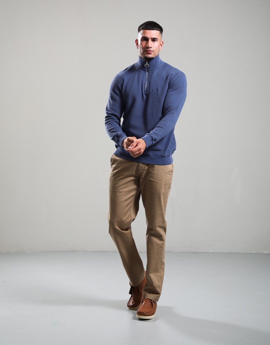 Barbour Pique Interlock Half Zip Sweat Oceana