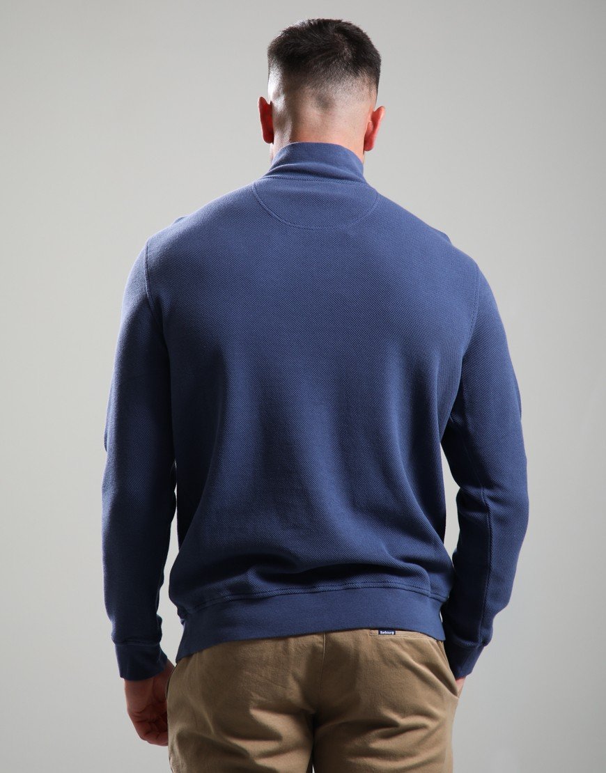 Barbour Pique Interlock Half Zip Sweat Oceana