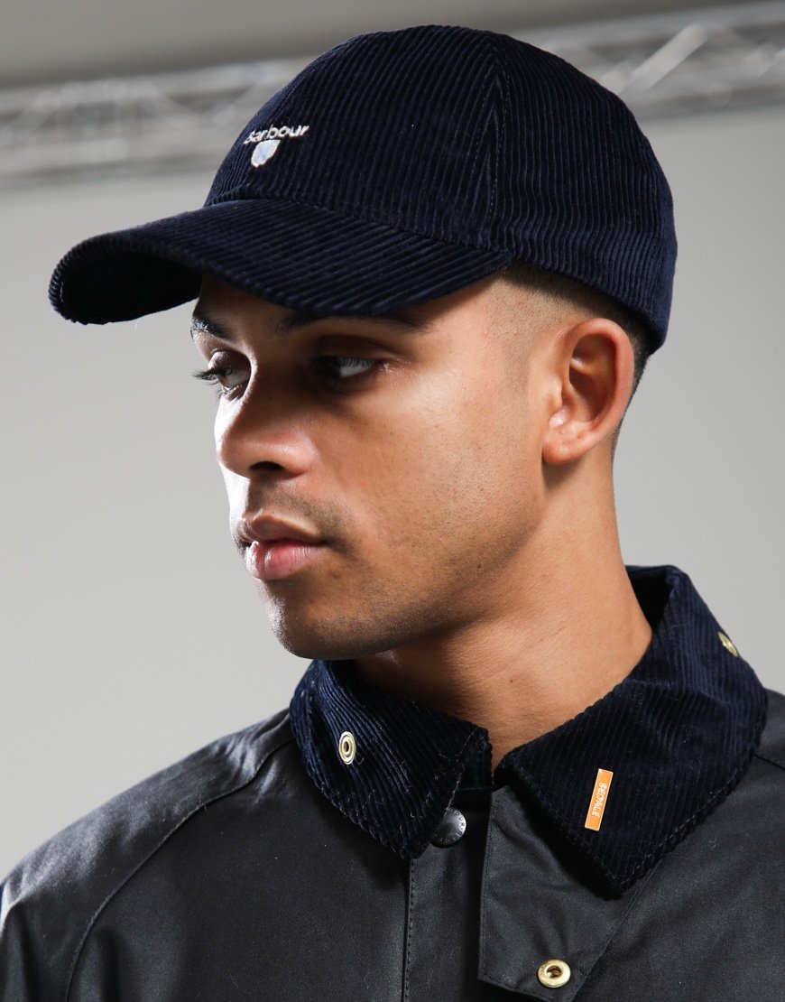 Barbour Preston Cord Cap Navy
