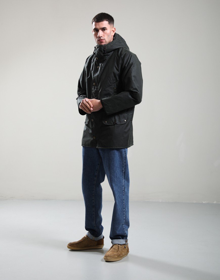 Barbour Reel Wax Parka Sage