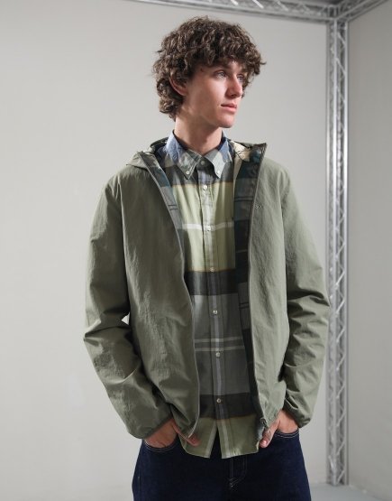 Barbour Reversible Kemble Showerproof Jacket Dusty Olive