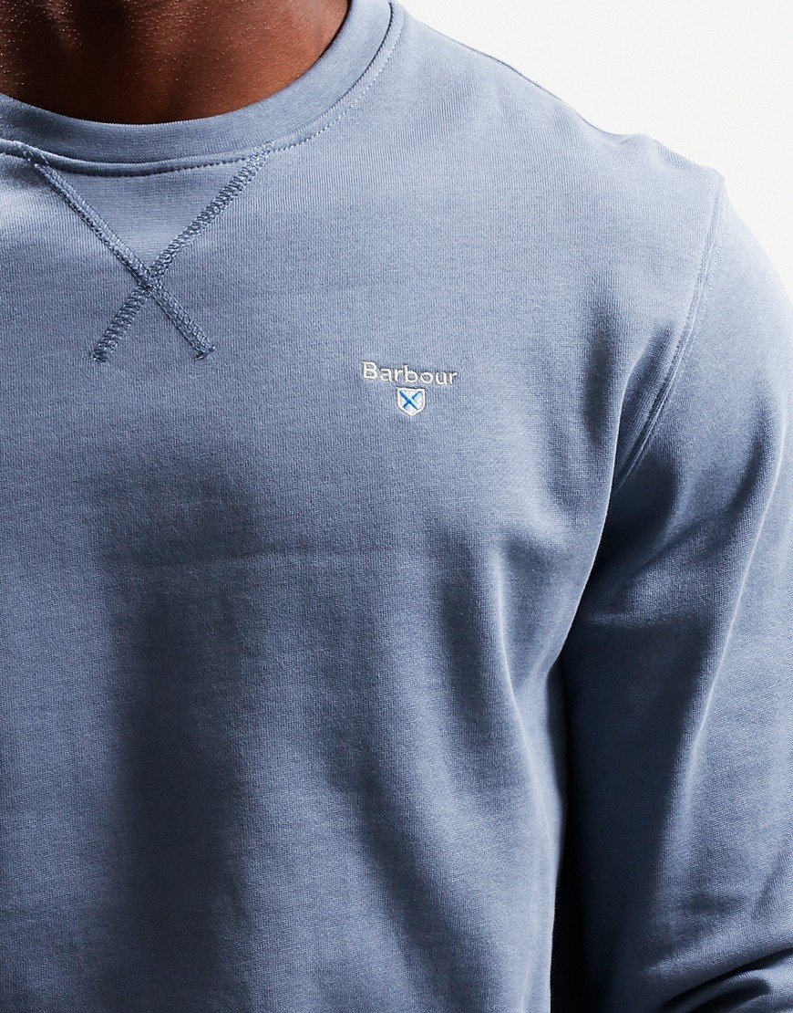 Barbour Ridsdale Crew Sweat Washed Blue - Terraces Menswear