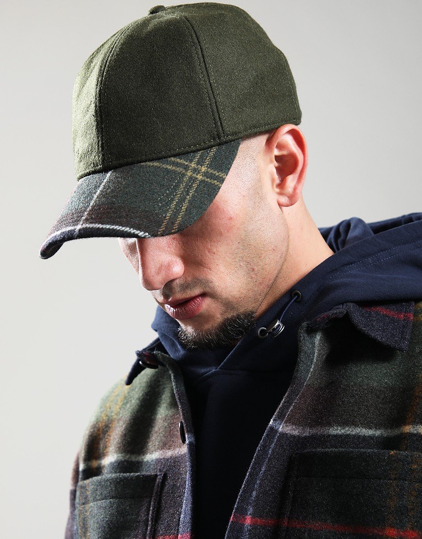Barbour Roker Sports Cap Forest Green/Classic Tartan