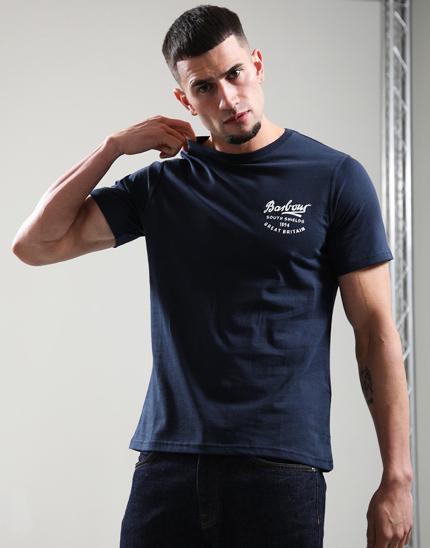 Barbour Script Graphic T-Shirt Navy
