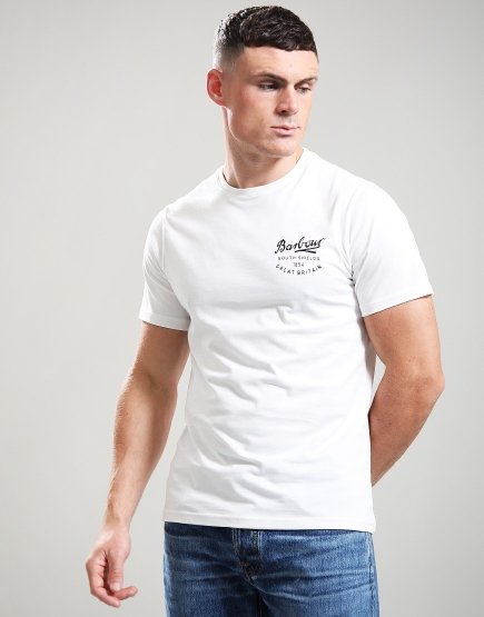 Barbour Script Graphic T-Shirt Whisper White
