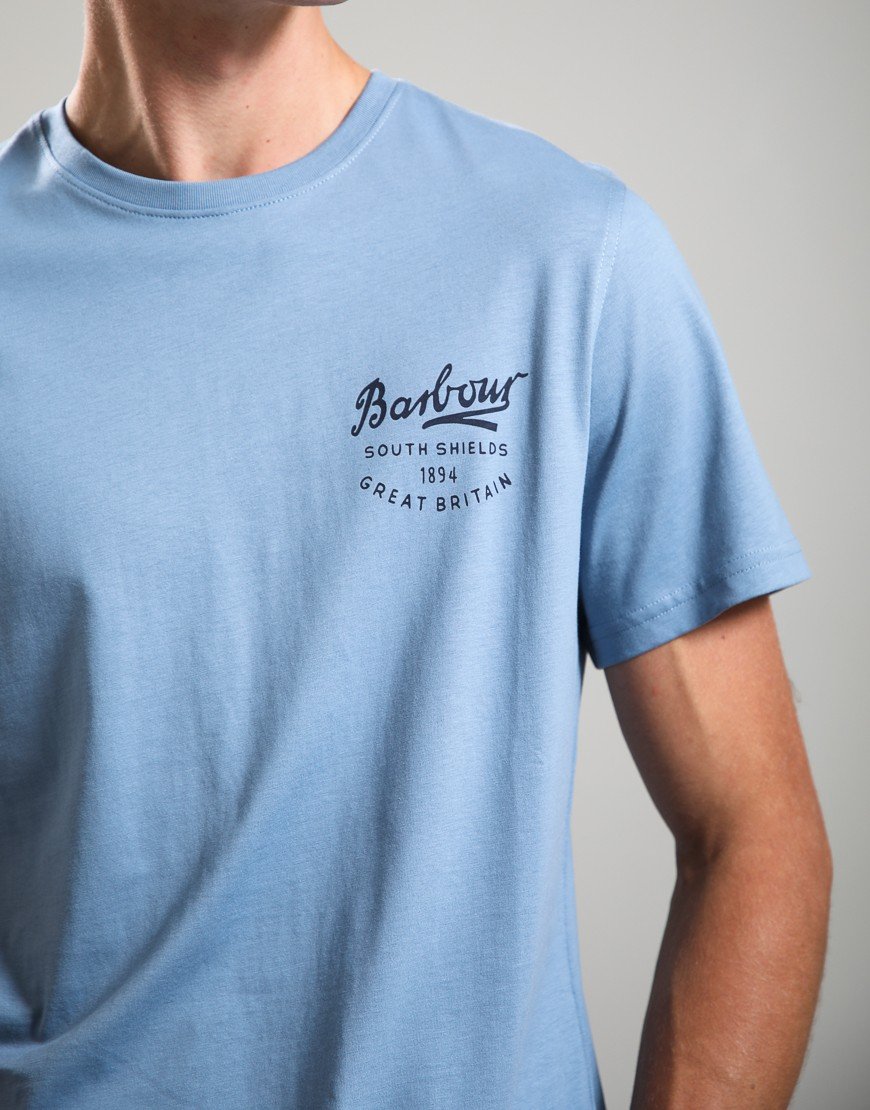 Barbour Script Graphic T-Shirt Tarn Blue