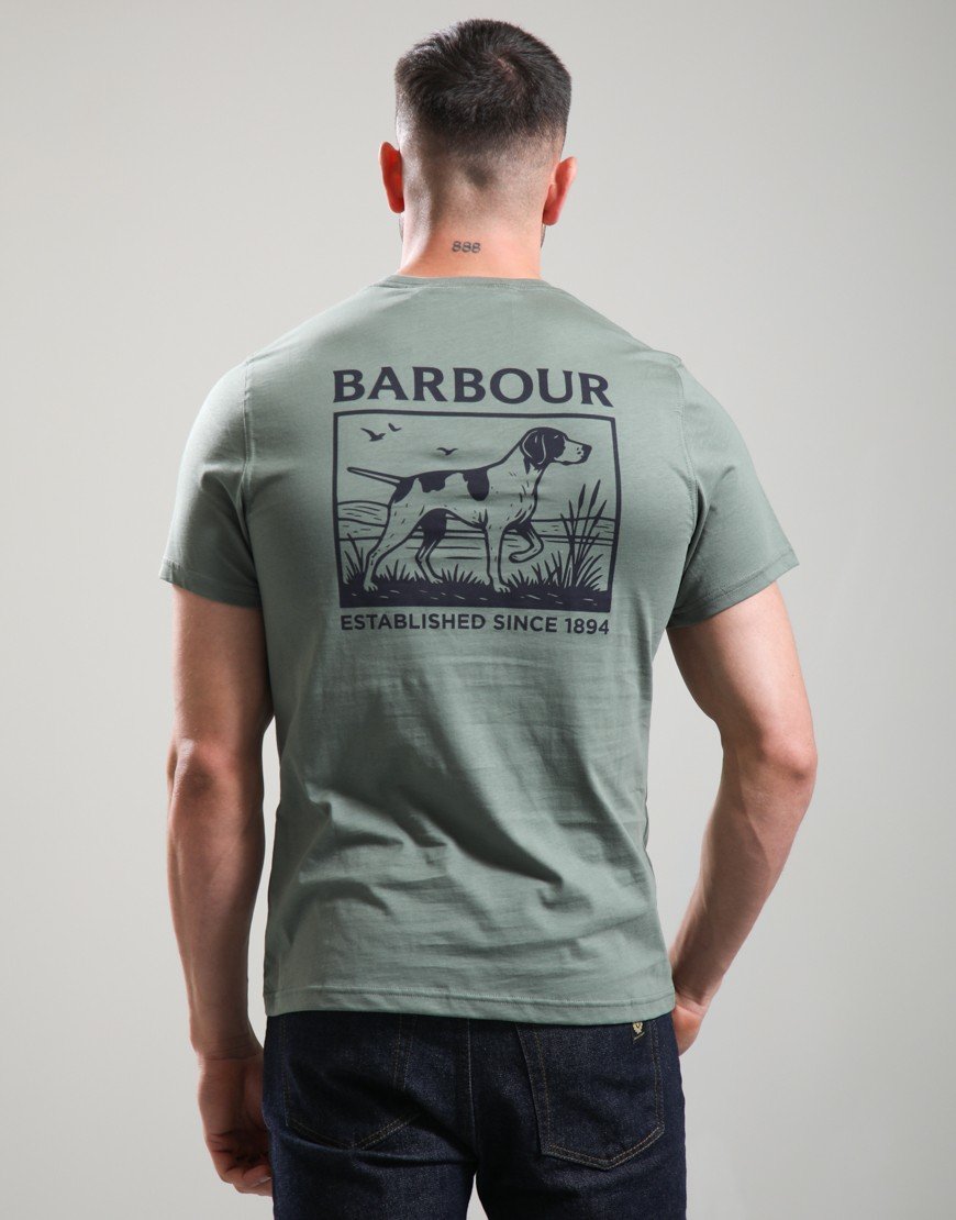 Barbour Setter Graphic Tailored T-Shirt Agave Green