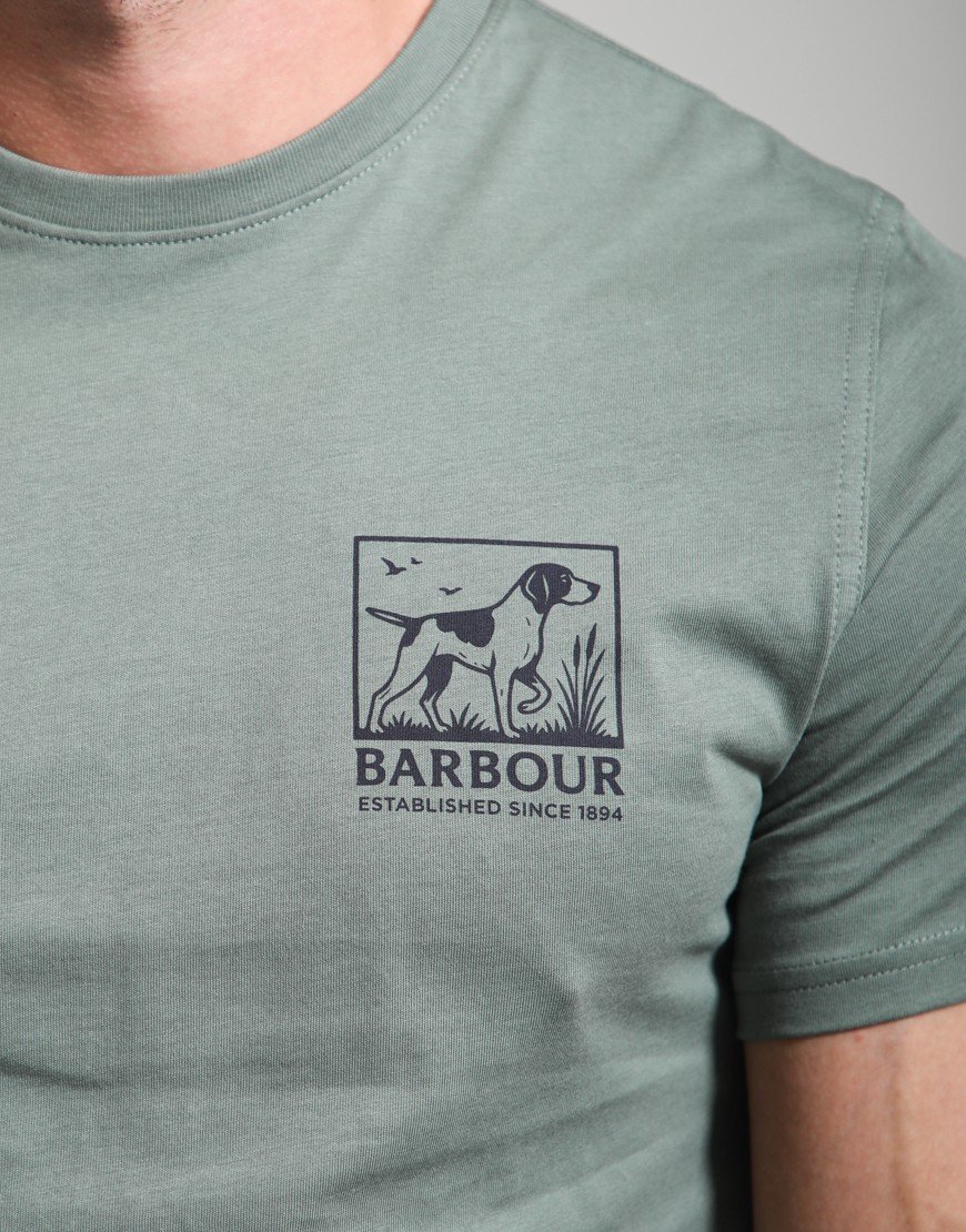 Barbour Setter Graphic Tailored T-Shirt Agave Green
