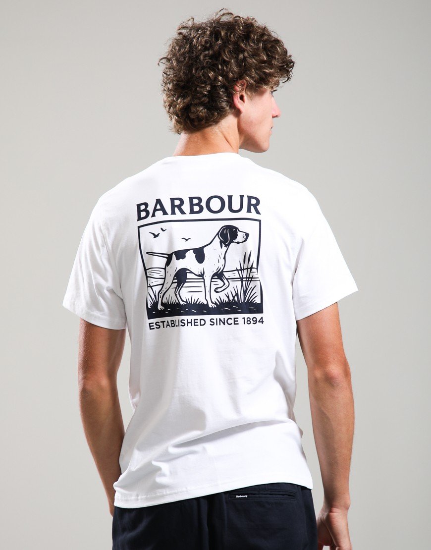 Barbour Setter Graphic Tailored T-Shirt White