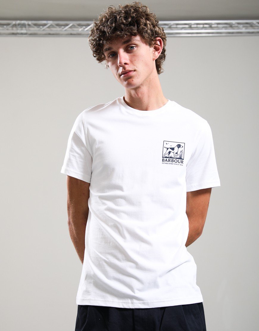 Barbour Setter Graphic Tailored T-Shirt White