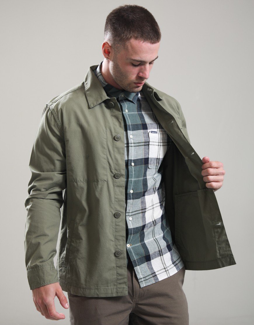 Barbour Sherburn Overshirt Dusty Olive