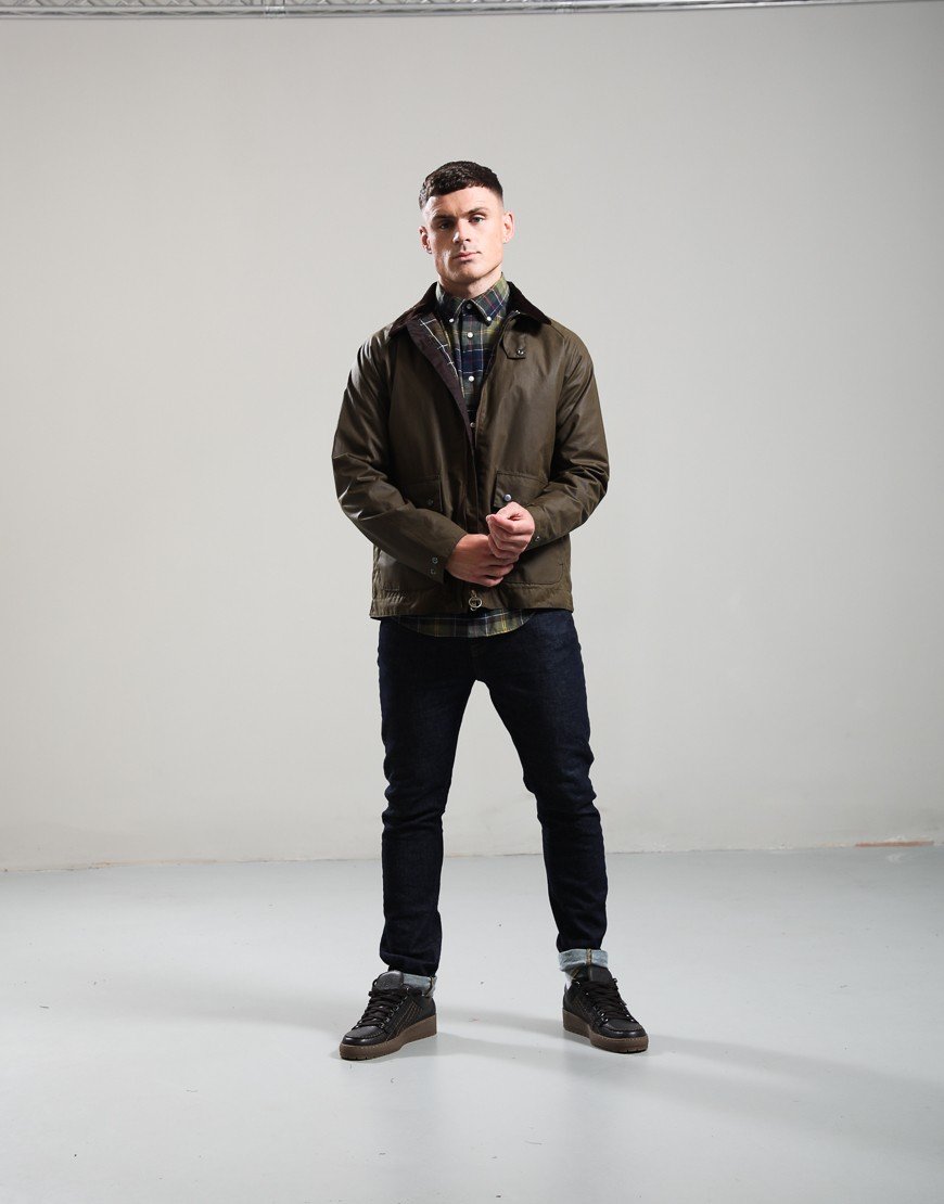 Barbour Short Bedale Wax Jacket Brown