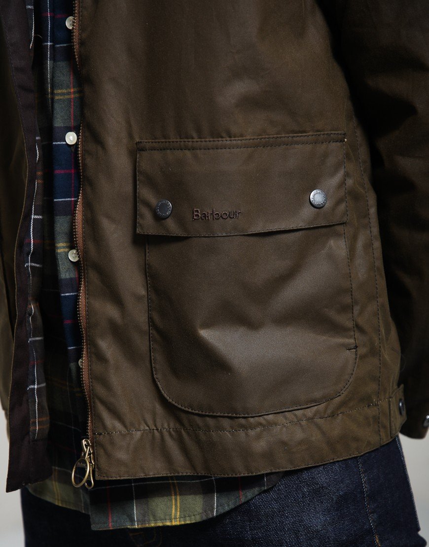 Barbour Short Bedale Wax Jacket Brown