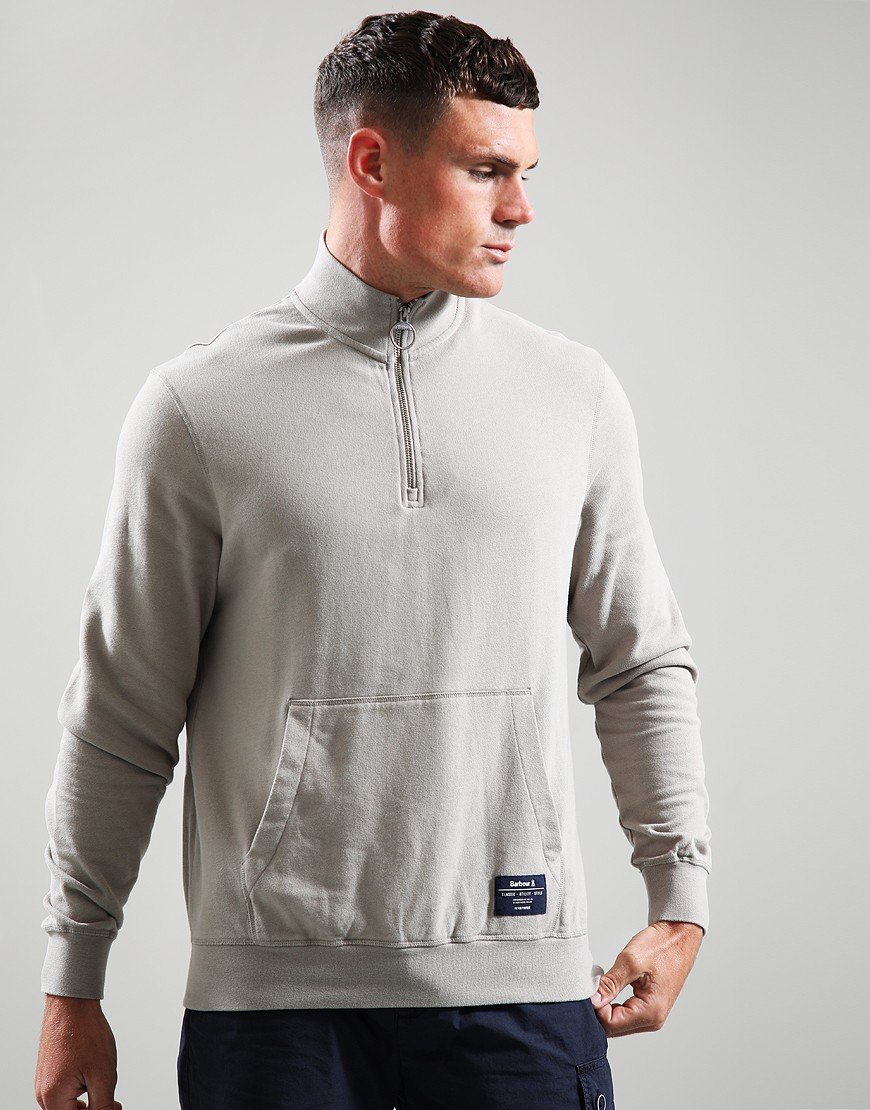 Barbour Skipton Half Zip Sweat Vintage Grey