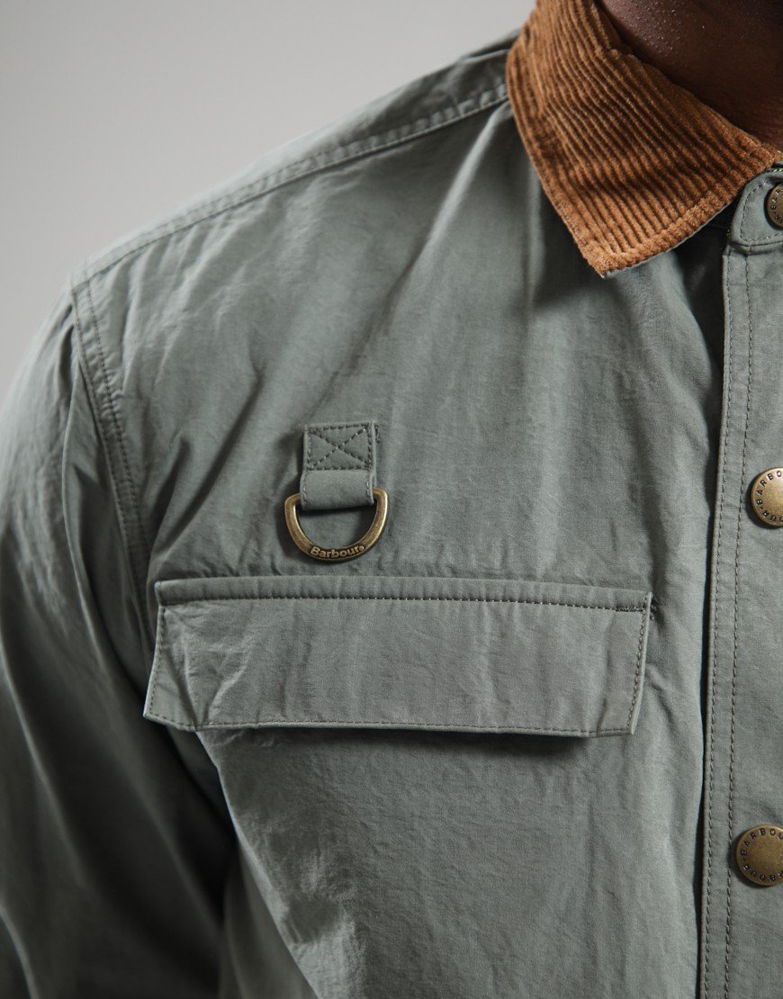 Barbour Spey Poplin Overshirt Archive Olive