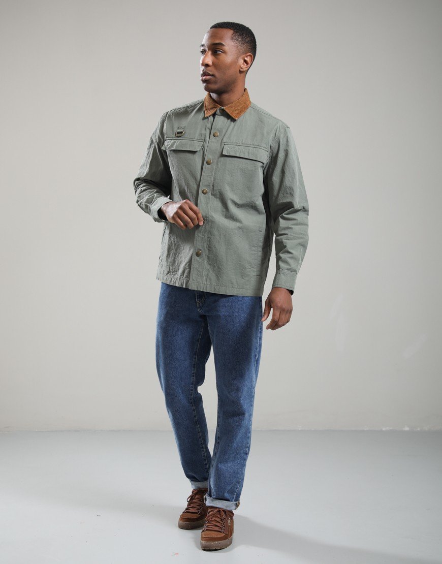 Barbour Spey Poplin Overshirt Archive Olive