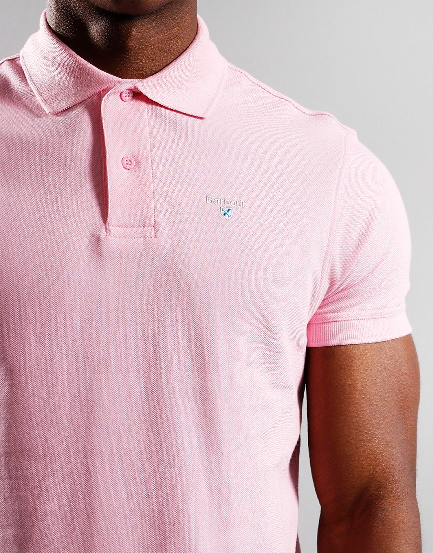 Barbour Sport Polo Shirt Pink 