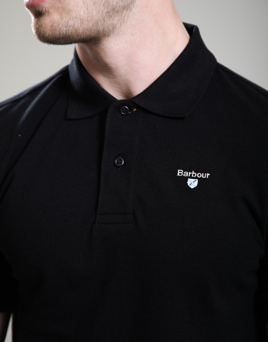Barbour Sports Polo Shirt Black