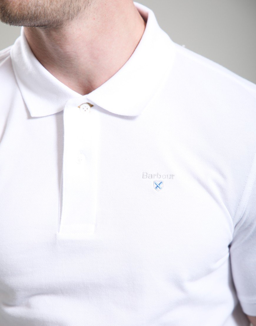 Barbours Sport Polo Shirt White