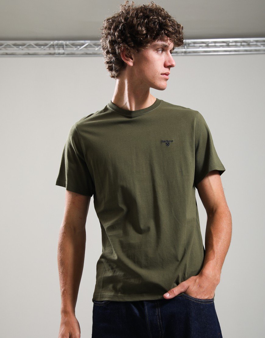 Barbour Sports T-Shirt  Mid Olive