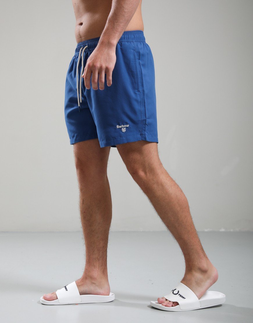 Barbour Staple Logo 5 Swim Shorts Sailboat Blue