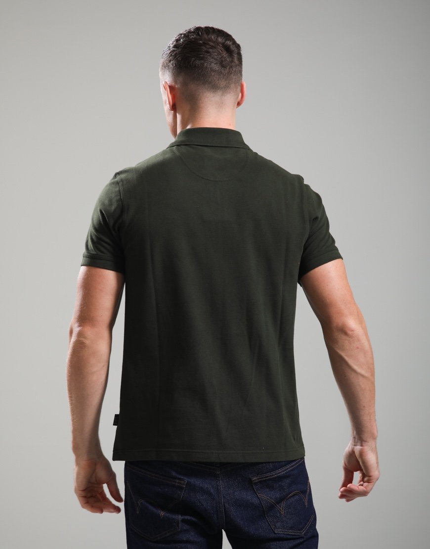 Barbour Stately Zip Polo Shirt Sage