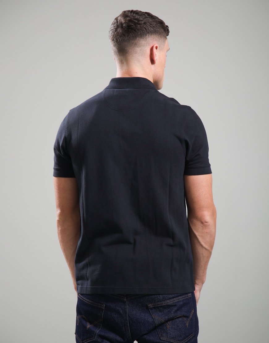 Barbour Stately Zip Polo Shirt Navy