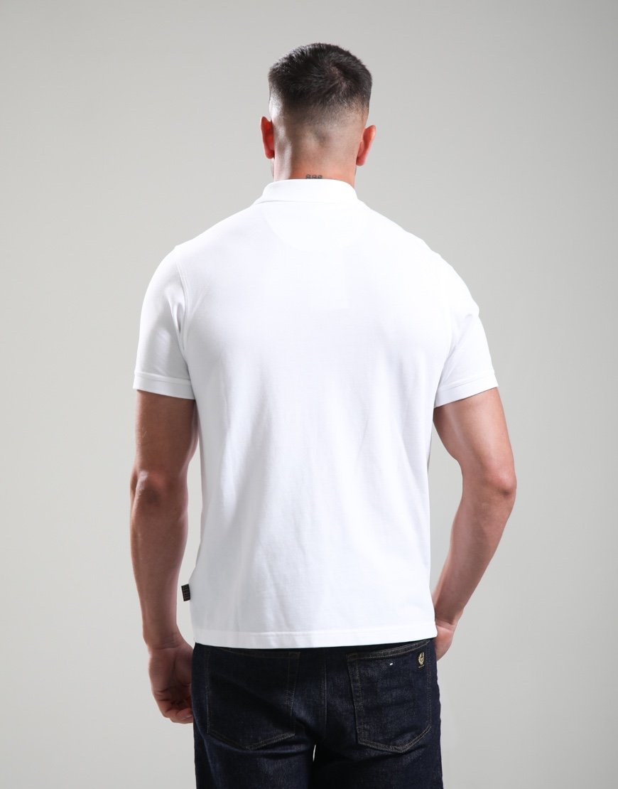 Barbour Stately Zip Polo Shirt White