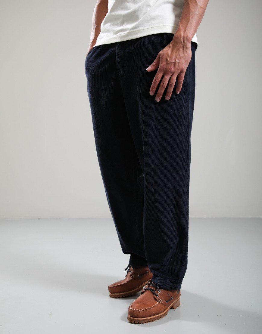 Barbour Stretch Cord Relaxed Fit Trousers Dark Navy