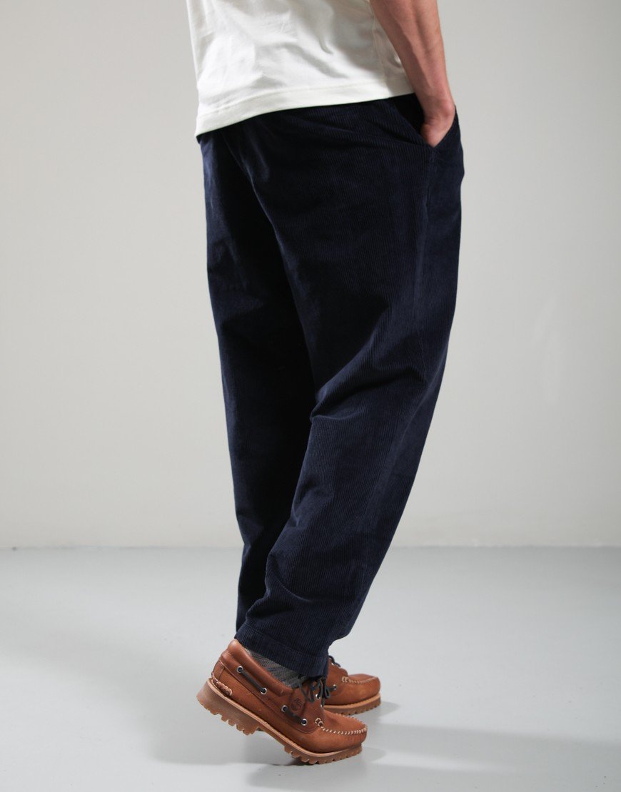 Barbour Stretch Cord Relaxed Fit Trousers Dark Navy