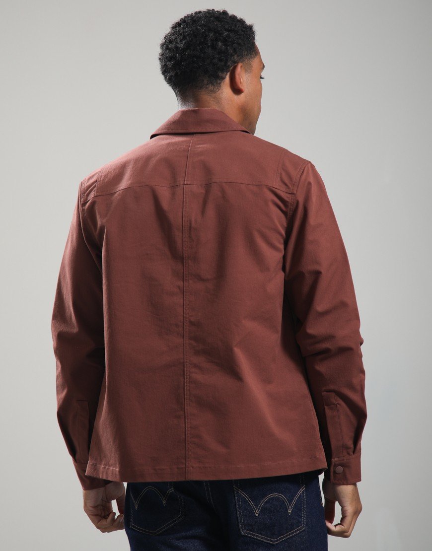 Barbour Strickland Overshirt Burnt Pepper