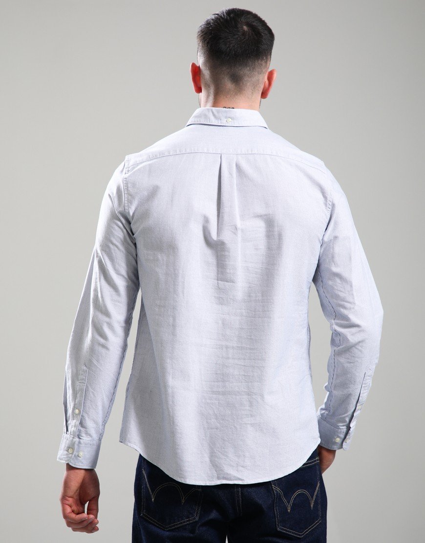 Barbour Striped Oxtown Tailored Shirt Navy