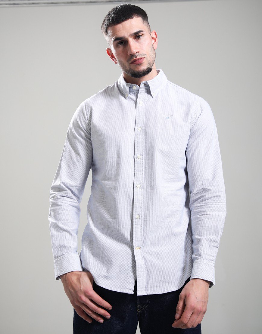 Barbour Striped Oxtown Tailored Shirt Navy