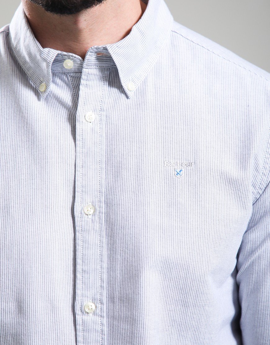 Barbour Striped Oxtown Tailored Shirt Navy