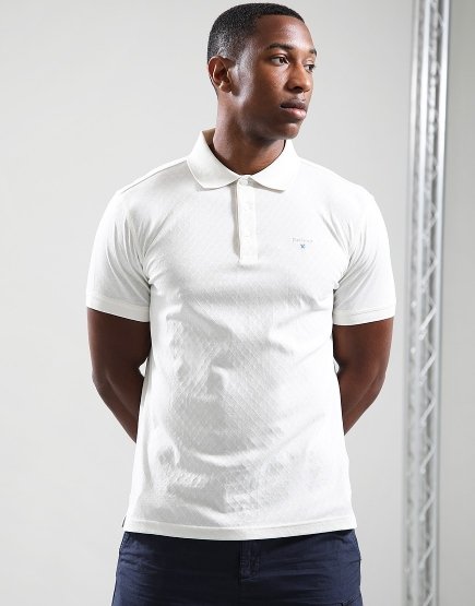 Barbour Sutton Polo Shirt Antique White