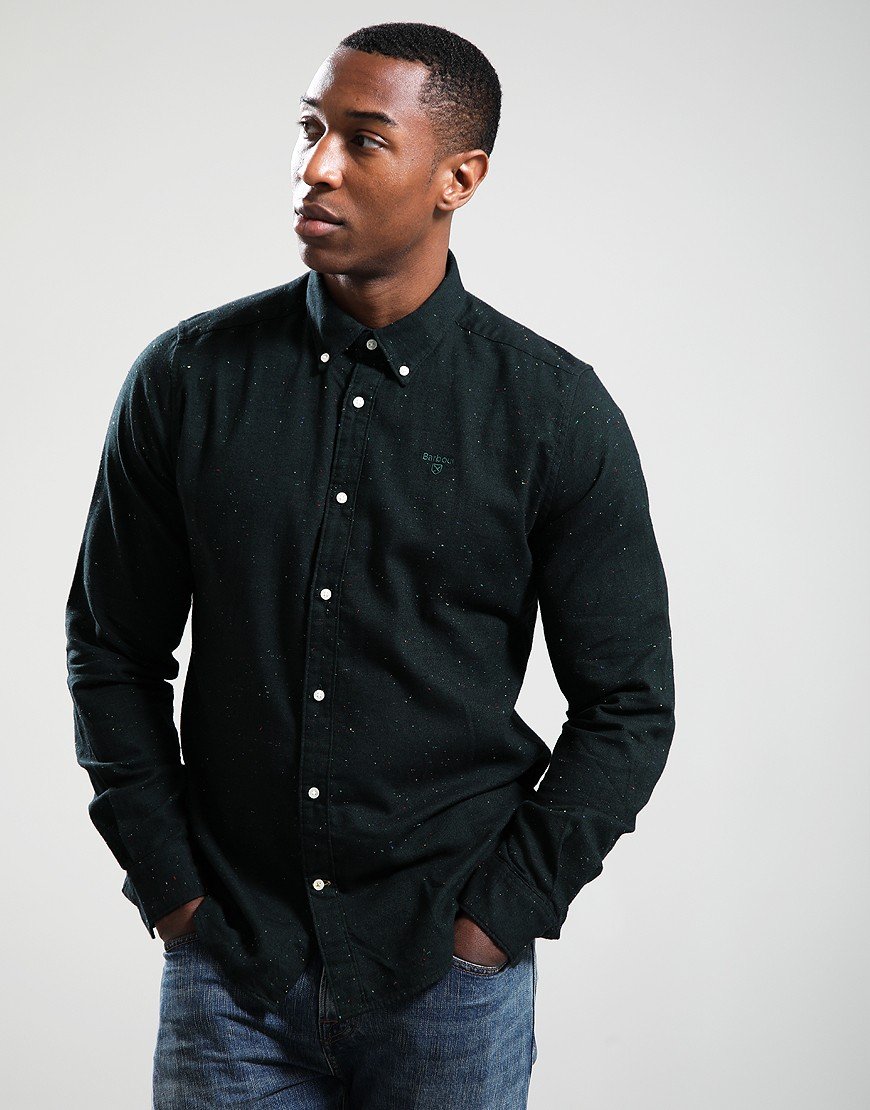 Barbour Tainsbury Tailored Fleck Twill Shirt Seaweed