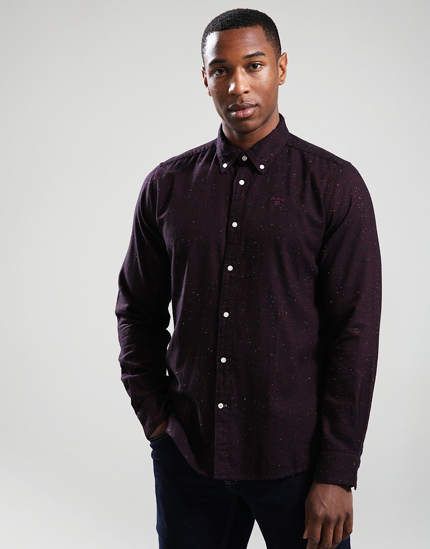 Barbour Tainsbury Tailored Fleck Twill Shirt Merlot