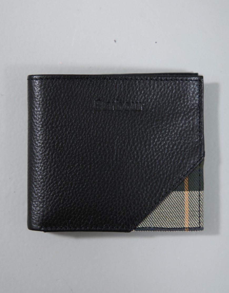 Barbour Tarbert Leather Wallet Black/Ancient