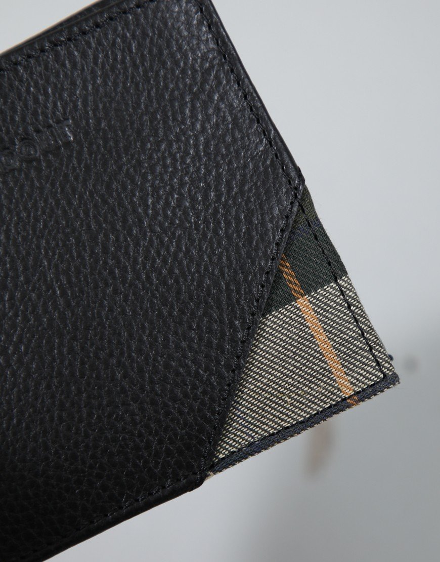 Barbour Tarbert Leather Wallet Black/Ancient