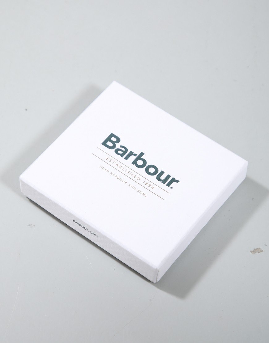 Barbour Tarbert Leather Wallet Black/Ancient