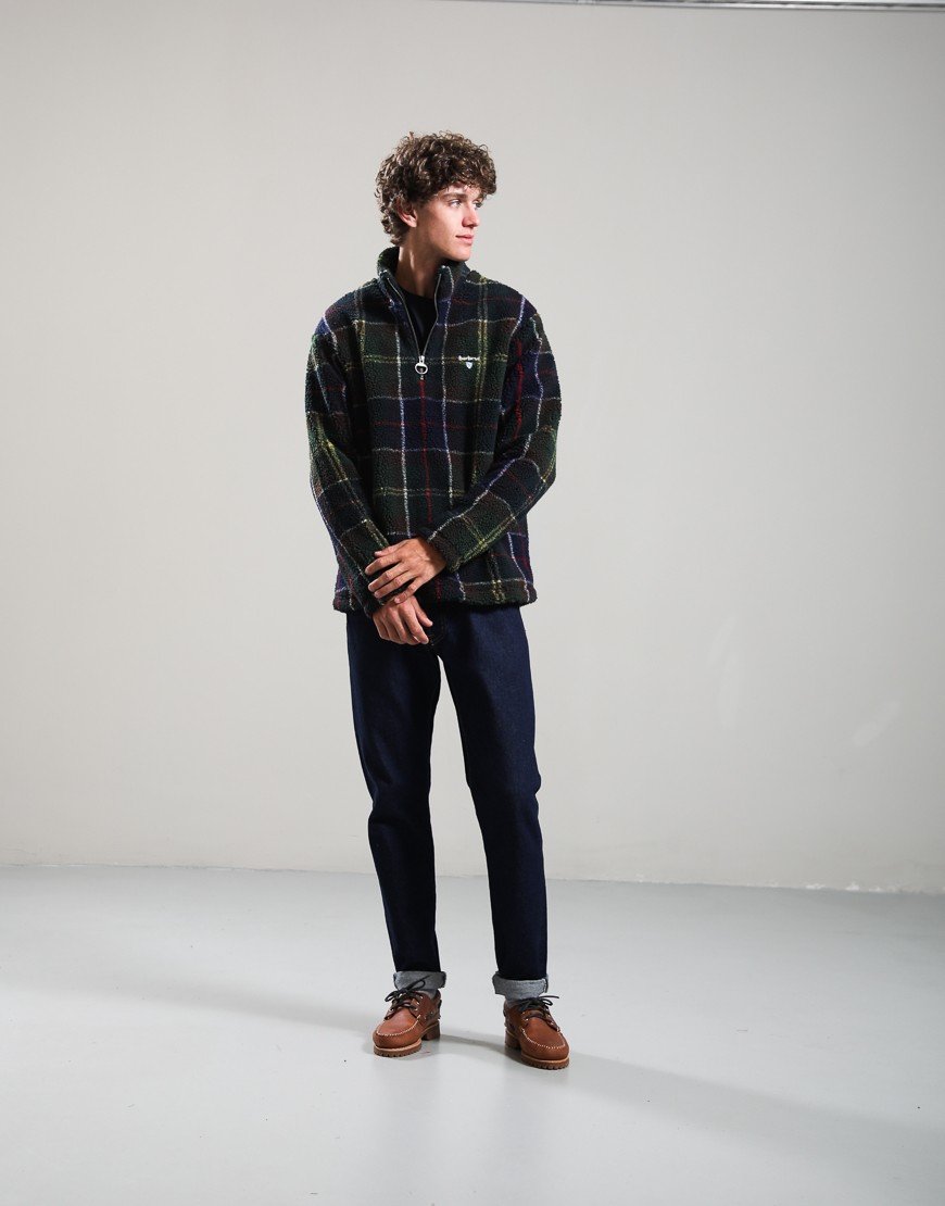 Barbour Tartan Fleece Half Zip Classic Tartan