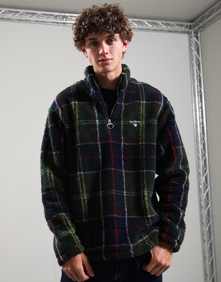 Barbour Tartan Fleece Half Zip Classic Tartan