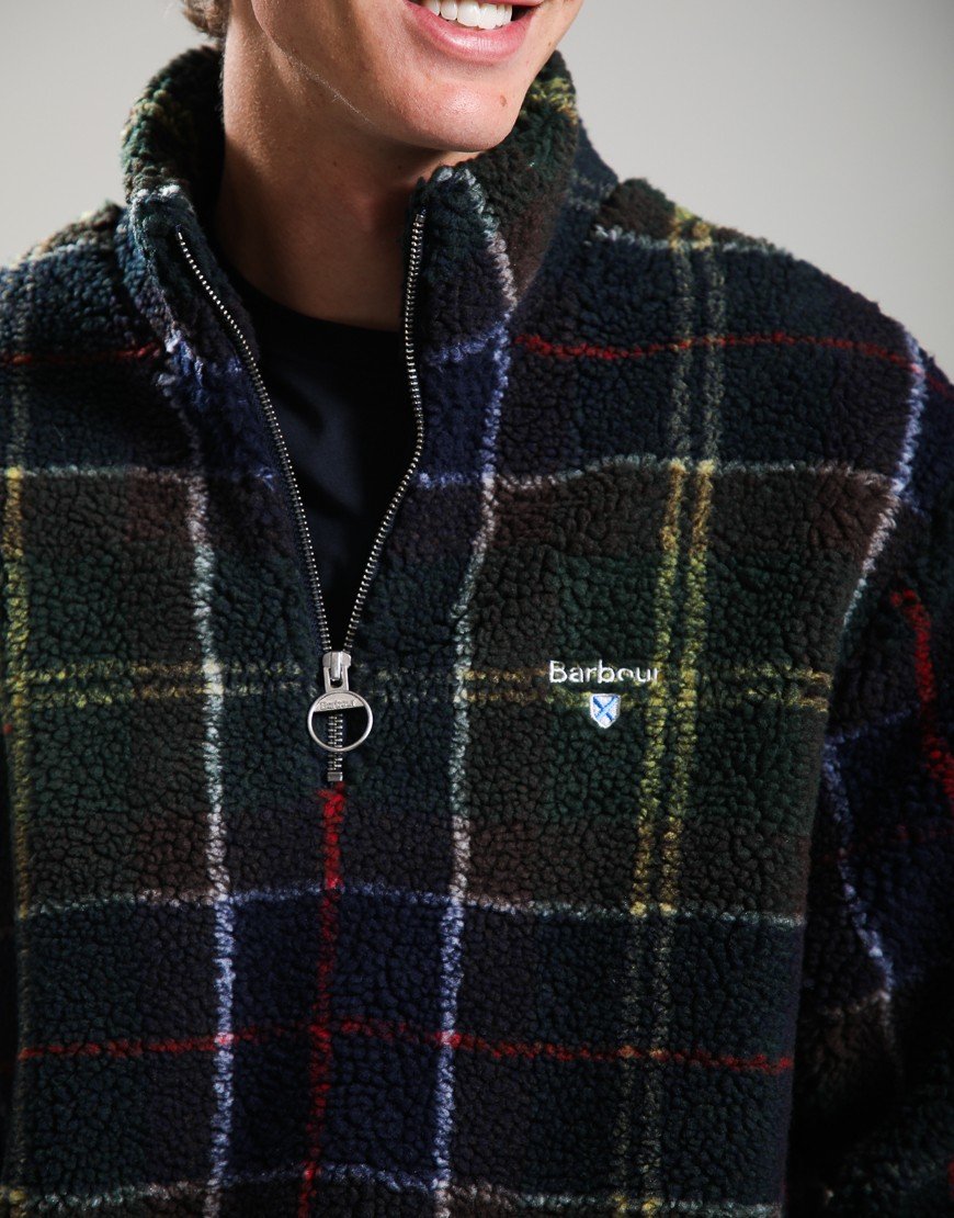 Barbour Tartan Fleece Half Zip Classic Tartan