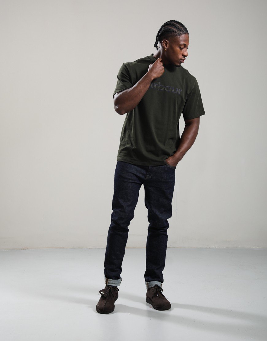 Barbour Tartan Logo Graphic OS T-Shirt Sage