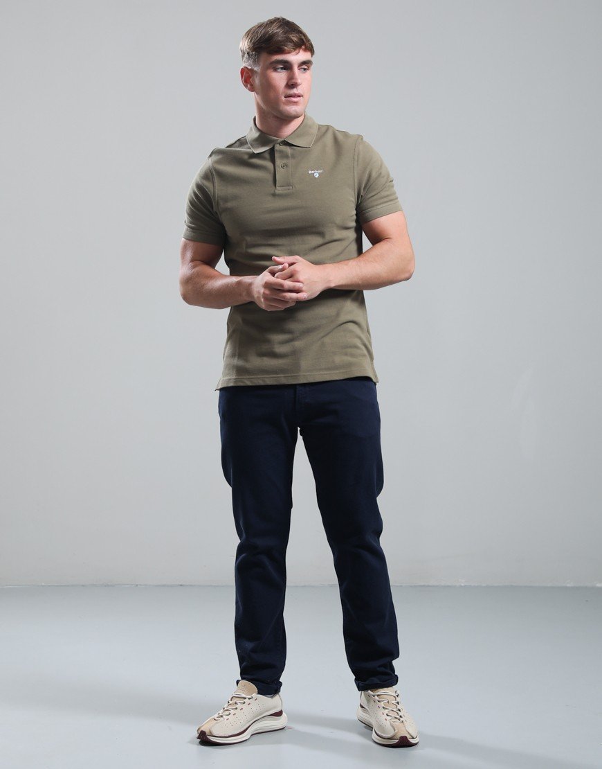 Barbour Tartan Pique Polo Shirt Clay
